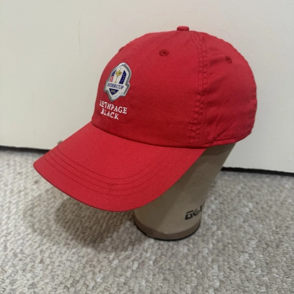 2025 Ryder Cup Red Hat Official License Bethpage Black Ahead Red Performance Cap